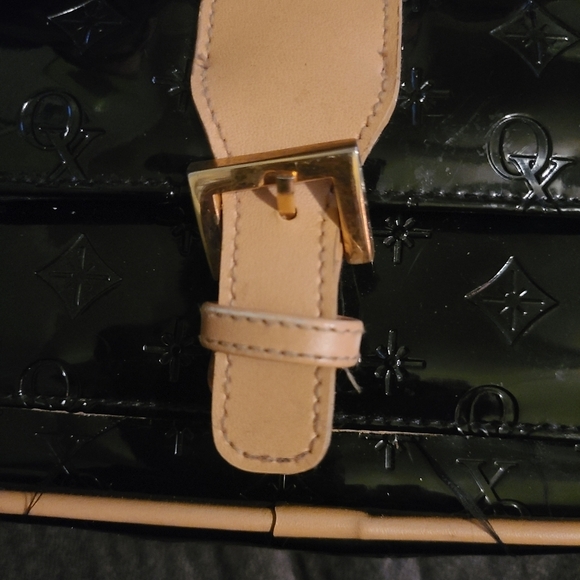 Black Tan Patent Leather Crossbody Bag EUC preloved  hp🔥 - Picture 8 of 9